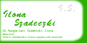 ilona szadeczki business card